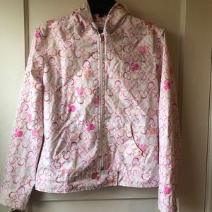 Walt Disney Wold Pink mickey rain coat jacket
